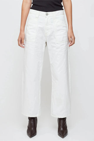 Moussy Malba Gusset Cargo Pants, White