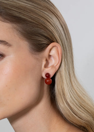 Jennifer Behr Cara Earrings, Carnelian