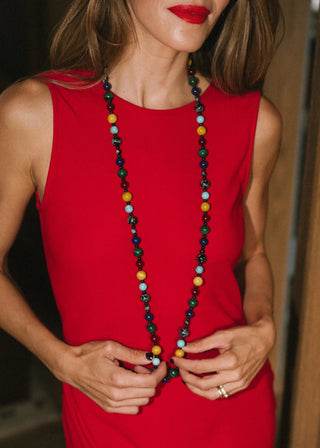 Jennifer Behr x Julia Berolzheimer Tatiana Necklace, Onyx Multi