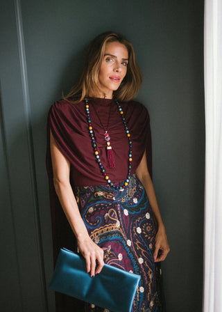 Jennifer Behr x Julia Berolzheimer Tatiana Necklace, Onyx Multi
