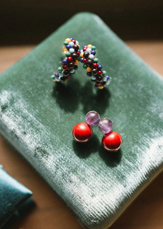 Jennifer Behr x Julia Berolzheimer Cay Earrings, Amethyst Multi
