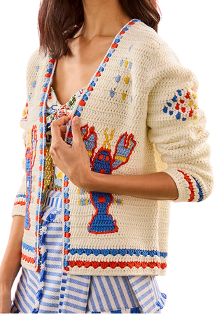 Hunter Bell Callen Cardigan , Lobster Multi