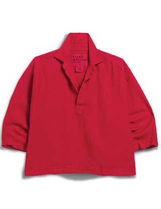 Frank & Eileen Gabi Popover Shirt, Hot Sauce