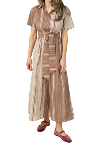 Beau & Ro Elle Maxi Dress, Brown Arrow