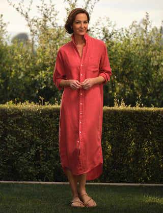 Frank & Eileen Rory Maxi Shirtdress, Hot Sauce