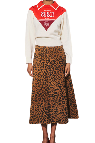 Hunter Bell Ida Skirt, Soho Leopard Camel