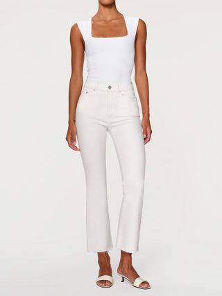 DL1961 Bridget Boot High Rise Instasculpt Crop, White
