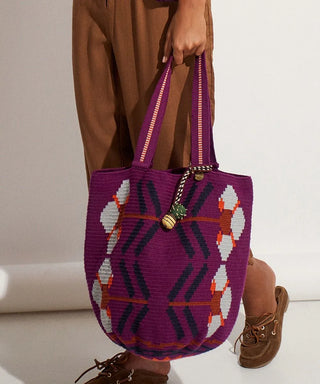 Guanabana Daphne Cala Bag, Fuchsia & Orange