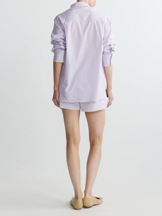 DL1961 Faye Oversized Shirt, Lilac Stripe