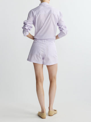 DL1961 Faye Oversized Shirt, Lilac Stripe