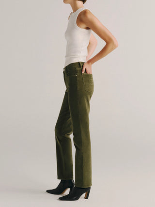 DL1961 Cate Slim Straight High Rise 30", Pine Corduroy