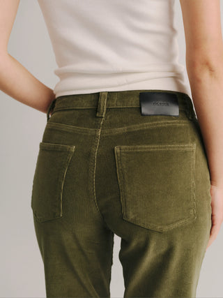 DL1961 Cate Slim Straight High Rise 30", Pine Corduroy