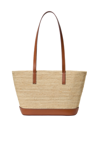 Loeffler Randall Adler Mini Straw Basket Bag, Natural Cognac