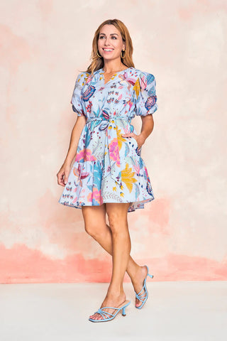 Sheridan French Blake Dress, Azure Garden Bouquet