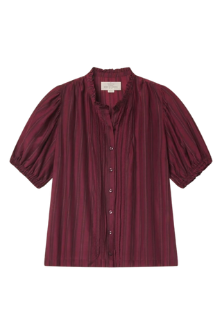 Trovata Mira Blouse, Garnet Stripe