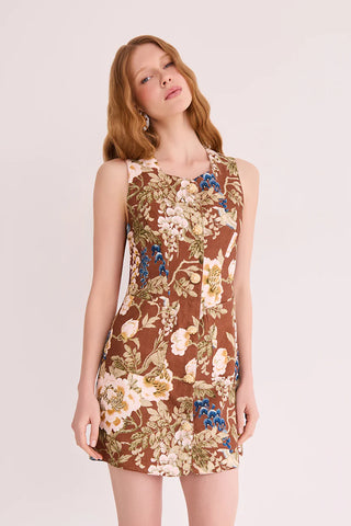 Cara Cara Rhapsody Dress, Flora Meadow Brown