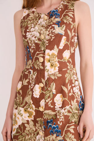 Cara Cara Rhapsody Dress, Flora Meadow Brown