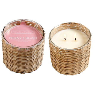 Field + Fleur Peony Blush Handwoven Candle