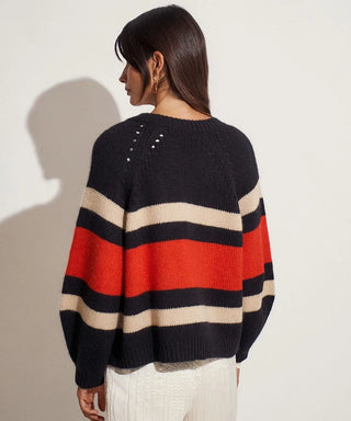 Guanabana Juana Baby Alpaca Cardigan, Black & Red