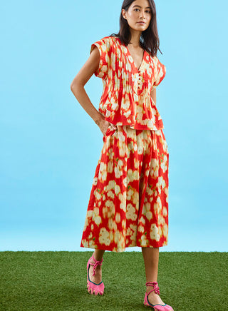 Hunter Bell Maison Skirt, Aperol Ikat