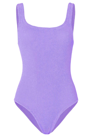 Hunza G Coverage Square Neck Swimsuit, Lilac