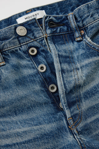 Moussy Vintage MV Bellingham Shorts, Light Blue