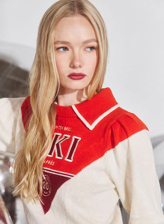 Hunter Bell Ryder Sweater, Cream Crimson