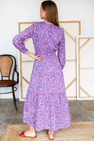 Love Tomas Frances 4 V Dress, Violet Wildflower Organic