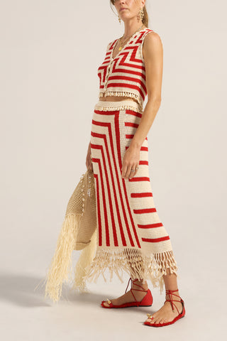 Ilio Nema Camilla Skirt, Graphic Crochet