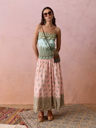 BOTEH Lucent Drop Waist Maxi, Pastel Patchwork