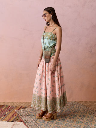 BOTEH Lucent Drop Waist Maxi, Pastel Patchwork