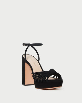 Loeffler Randall Rivka Leather Knot Platform Sandal, Black