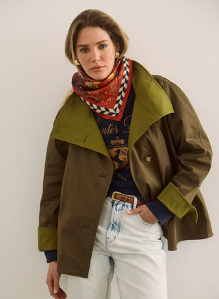Hunter Bell Howell Crossed Trench, Khaki Brown