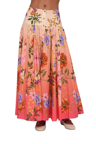 Love the Label Tricia Long Skirt, Splendor in the Garden Print