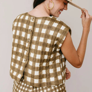 Sunshine Tienda Quilted Greta Top, Painted Gingham