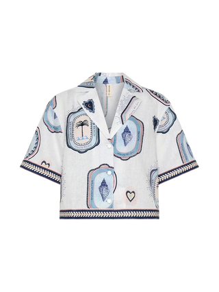 Kivari Alessia Top, Cream Navy