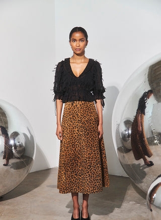Hunter Bell Ida Skirt, Soho Leopard Camel
