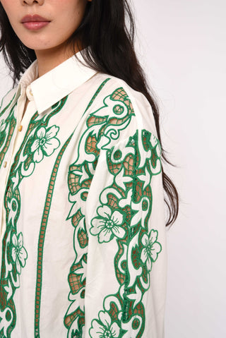 Love the Label Trinity Top, White Green