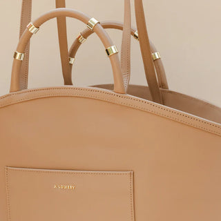 J. LOWERY Napa Tote, Toffee Suede