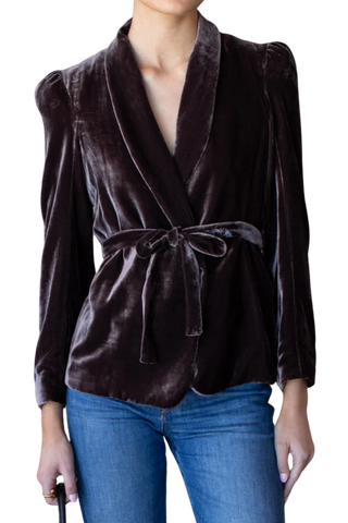 Emerson Fry Paris Jacket, Mahogany Silk Velvet