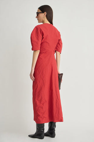 Apiece Apart Noor Button Front Maxi, Riding Red