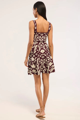 Misa Elodie Dress, Mirrored Botanicals