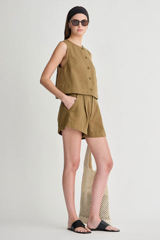 Apiece Apart Godet Tank, Tobacco