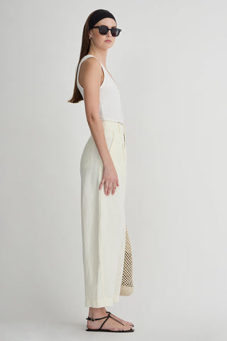 Apiece Apart Bari Crop Trouser, Cream