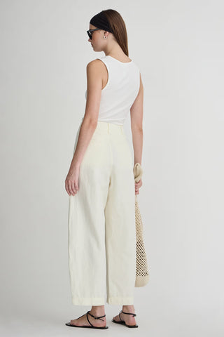 Apiece Apart Bari Crop Trouser, Cream