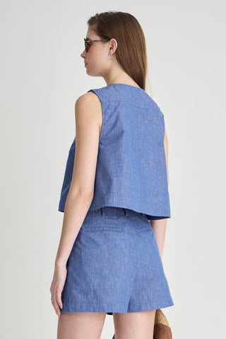 Apiece Apart Godet Tank, Chambray
