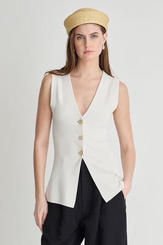 Apiece Apart Marca Knit Top, Cream