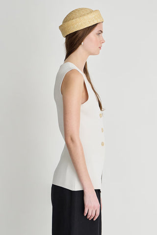 Apiece Apart Marca Knit Top, Cream
