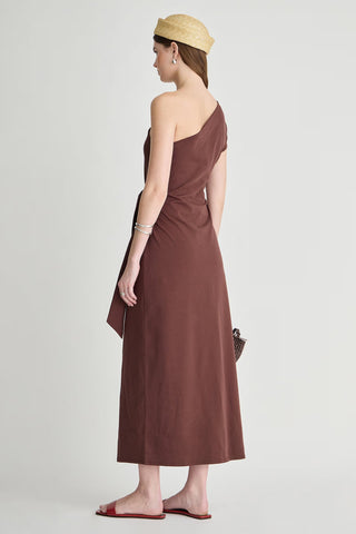 Apiece Apart Georgie One Shoulder Maxi, Chocolate