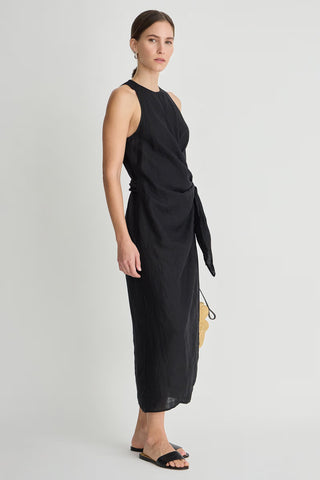 Apiece Apart Gustava Wrap Midi, Black